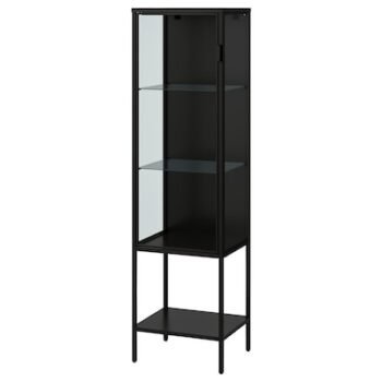 Glass-door cabinet, 42x37x155 cm