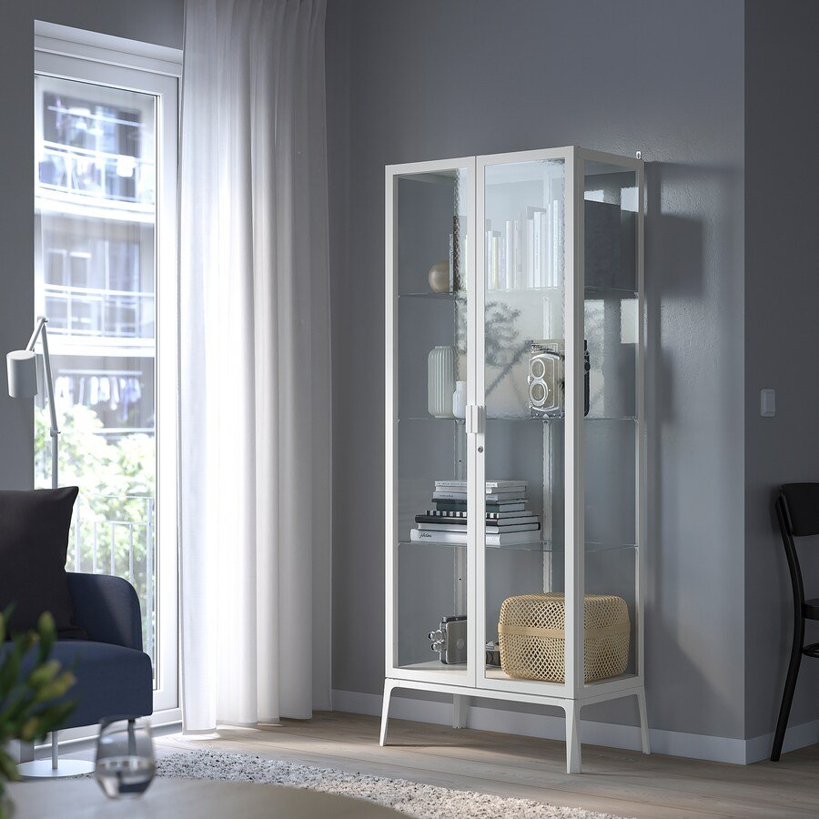 Glass-door cabinet, 73x175 cm